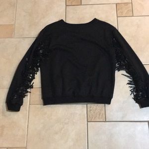 Pixie Market Sweaters - Black fringe sweater Pixie Market Sweaters - Black fringe sweater